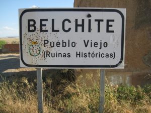 belchite vecchio cartello